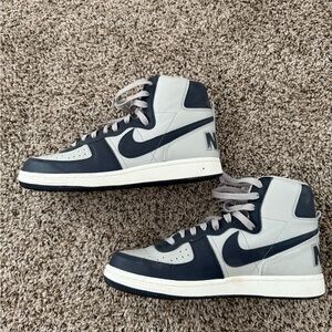 Nike High-Top Sneakers - Navy and Gray